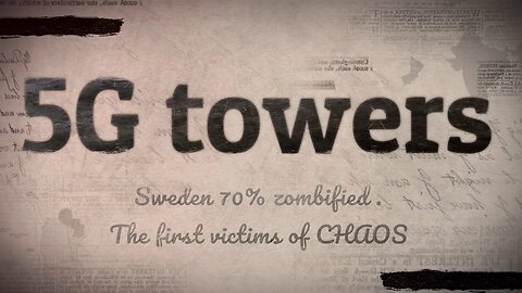 Pain of 5G towers ! Sweden 70% zombified . A power outage is planned in the United States.