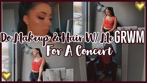 *GRWM*💋GET READY WITH ME FOR A CONCERT | DOING MY MAKEUP |RED SMOKEY EYE MAKE UP TUTORIAL|ez tingz