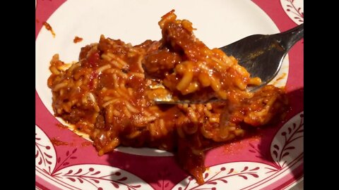 Spaghetti with beef and sauce MRE entree (Meal Ready to Eat) Review