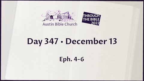 Through the Bible 2022 (Day 347)