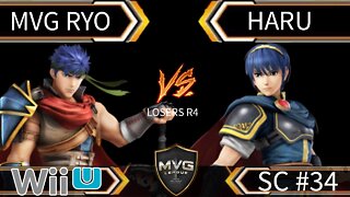 MVG Ryo (Ike) vs Haru (Marth) - SSB4 Losers R4 - Smash Wii U