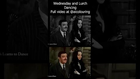 1963 "The Lurch Dance" Addams Family. Colorized by AI Technology Full video at @aicolouring