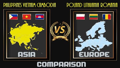 Philippines Vietnam Cambodia VS Poland Lithuania Romania Economic Comparison. gdp việt nam 2021