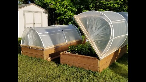 Turn Raised Beds into a micro Greenhouse From early Spring sowing seeds to a late Fall Harvest