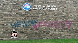 Police are working to find out whoever vandalized the Republican party offices in Lansing.