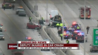 EB lanes of I-94 temporarily closed at Milwaukee-Waukesha county line due to accident