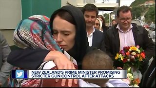 New Zealand's prime minister promising stricter gun control after attacks