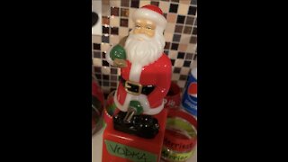 Santa vodka dispenser, user fails continued. I figured it out after this one 😂.