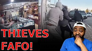 California Flash Mob Thieves FAFO After Trying To Rob WRONG ARMED Jewelry Store Owner!