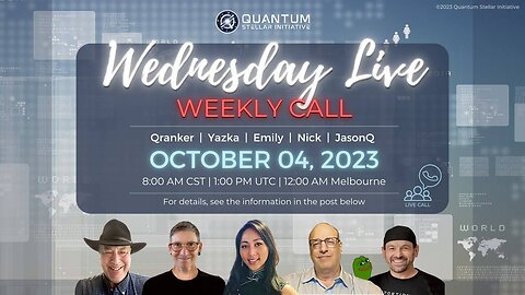 QSI Weekly Wednesday Panel Call - Humanitarian Projects: Stretching Beyond Limitations (Oct 4, 2023)
