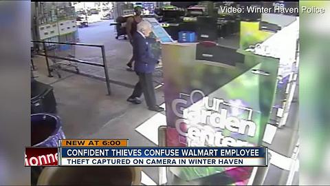VIDEO: Couple steals a pool from Walmart in brazen theft caught on camera
