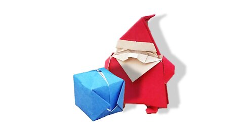 Origami Santa Claus Bag (traditional Waterbomb)