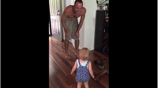 Shocked Toddler Can't Recognize Her Dad After He Shaves Beard