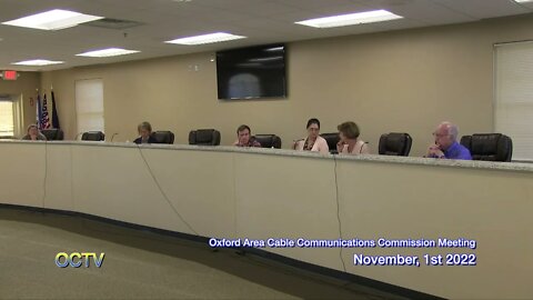 Oxford Area Cable Communications Commission Meeting November, 1st 2022