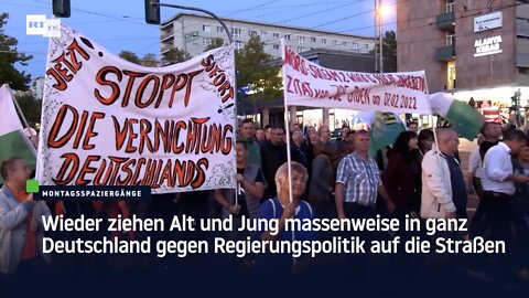 Wieder ziehen Alt und Jung massenweise in ganz Deutschland gegen Regierungspolitik auf die Straßen