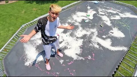 MY WORLD'S BIGGEST TRAMPOLINE IS RUINED! *PRANKED*