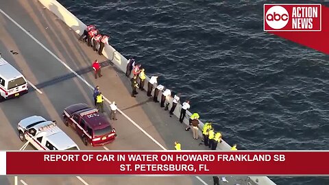 Crash sends car over bridge, into water on SB Howard Frankland