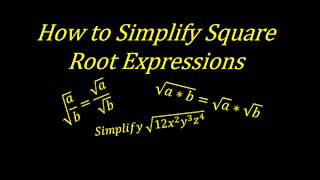 How To Simplify Radical Expressions: Square Roots [Worked Example] Algebra-Step by Step
