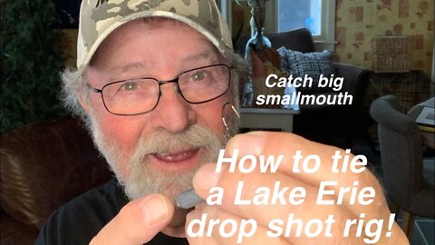 How to tie a drop shot rig for Lake Erie smallmouth. #lakeerie #fishing #dropshot