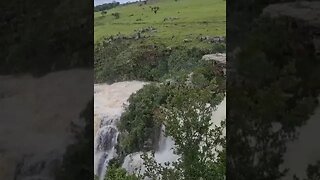 Waterfall after heavy rains in South Africa - mesmerising footage from Lowveld