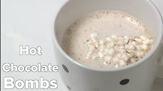 Hot chocolate bombs exploding with deliciousness
