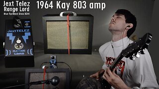 Blue Tip Black Glass OC44 Jext Telez Range Lord into 1964 Kay 803 amp w/ Oaktron speaker & RCA tubes