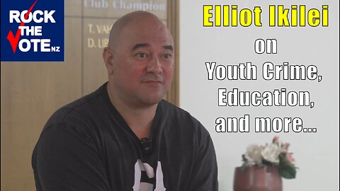 Elliot Ikilei speaks at a Rock The Vote NZ event on 'Youth Crime, Education and more'