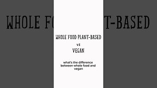 Plant-based vs Vegan #shorts