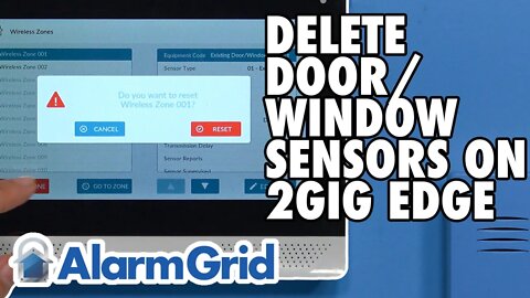 2GIG Edge: Deleting Door/Window Sensors
