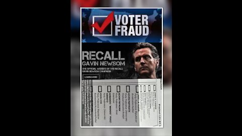 GAVIN NEWSOM RECALL ELECTION VOTEE FRAUD CAUGHT ON VIDEO