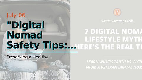 "Digital Nomad Safety Tips: Staying Secure While Working on the Go" - The Facts