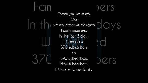 Thank you so much in 8 days I have reached 370 to 390 Subscribers #mcd #mcddesigner #shorts #short