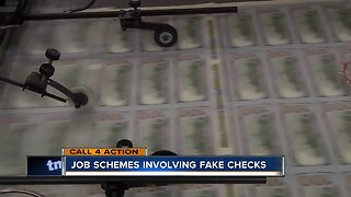Call 4 Action: Job schemes involving fake checks