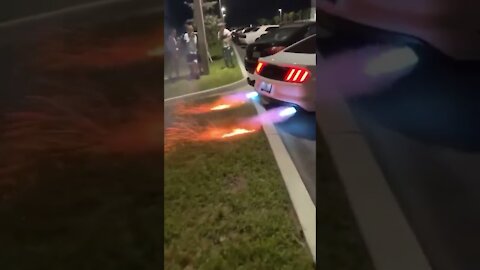 Loud Ford Mustang GT HUGE FLAMES