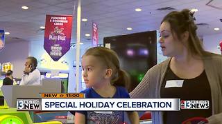 Shade Tree families party at Chuck E. Cheese's