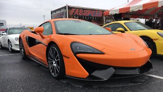 Orange McLaren 570GT and Porsche Cayman GT4