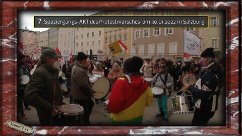 7. Spaziergangs-AKT des Protestmarsches am 30.01.2022 in Salzburg