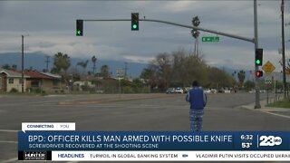 BPD: Officer kills man armed with possible knife