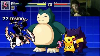 Pokemon Characters (Pikachu, Gengar, Snorlax, And Mew) VS MissingNo. The Glitch Pokemon In A Battle