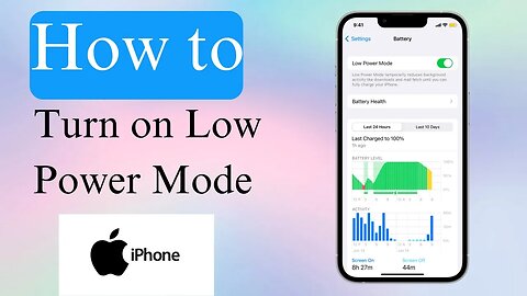 How to turn on low power mode on Iphone? (2023)