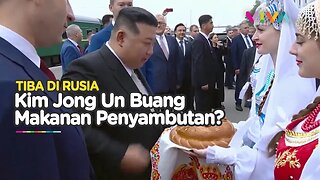 Video Kim Jong Un Ketangkap 'Buang Makanan' Penyambutan Rusia