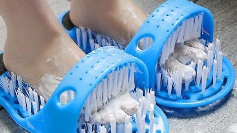 Foot Scrubber Shower Brush Massager Slippers