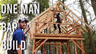 Pole Barn Window Framing // Simple Timber Frame Barn // Part 4