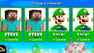 New Super Minecraft Bros. Wii: Steve's Adventure - 1 Player Co-Op Walkthrough #80 (HD)