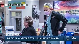 Medical workers still pushing forward