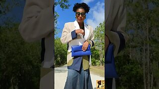 STYLING A DENIM SKIRT WITH A VINTAGE BLAZER | THRIFTED OUTFIT | MODEST FASHION