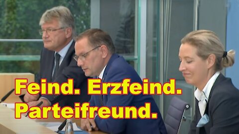 AfD streitet nach Wahl vor der versammelten Bundespressekonferenz – zur Freude der Journalisten.