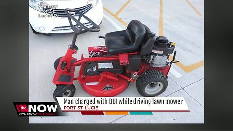 Florida man charged with DUI while driving lawn mower