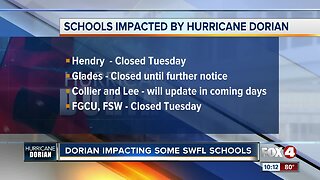 Schools impacted by Hurricane Dorian in Southwest Florida