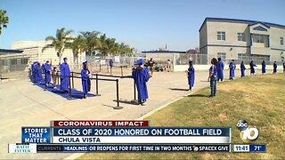 Chula Vista HS seniors honored on football field with special event